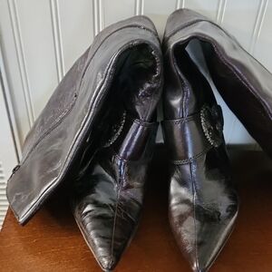 Nine West Dark Brown Heeled Boots